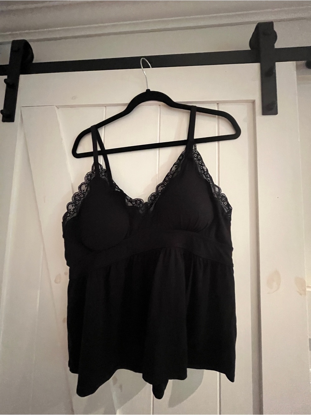 knix Black Lace-Trim Sleep Cami